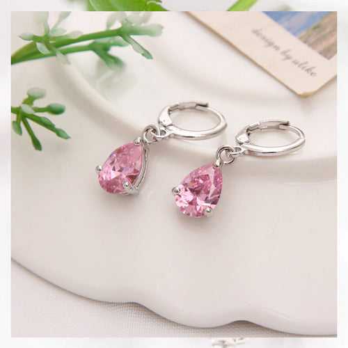 Pink / Blue Stone Earrings