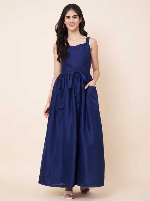 Boho Blue Bliss Trendy" Wrap-On Dress