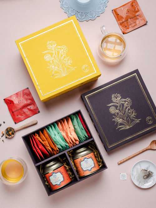 Quintessence Gift Box (2 Tea Caddies + 24 Tea Bags)