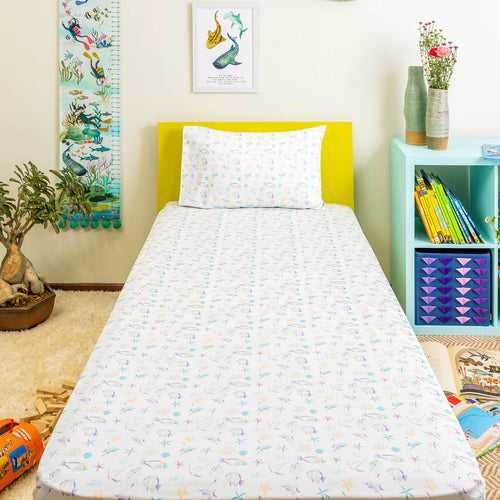 Sea Foam Bed Sheet and Shams Set