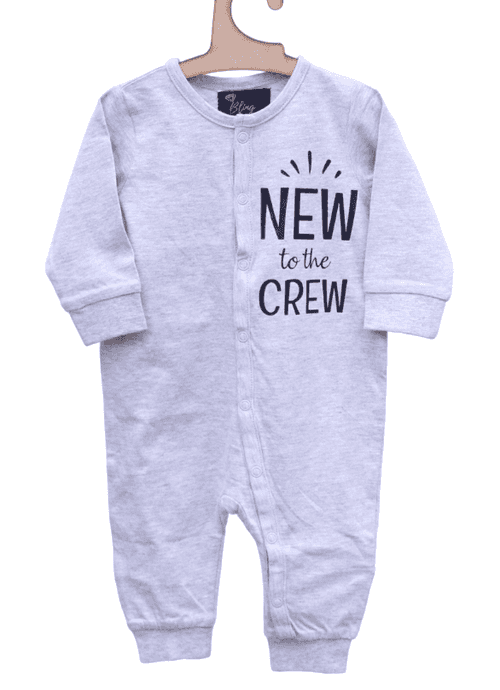 New to the Crew (with front button) - Onesie