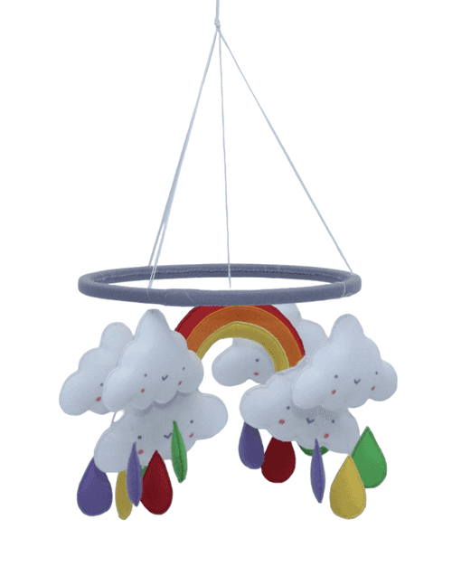 Rainbow and Clouds - Mobile Hanging