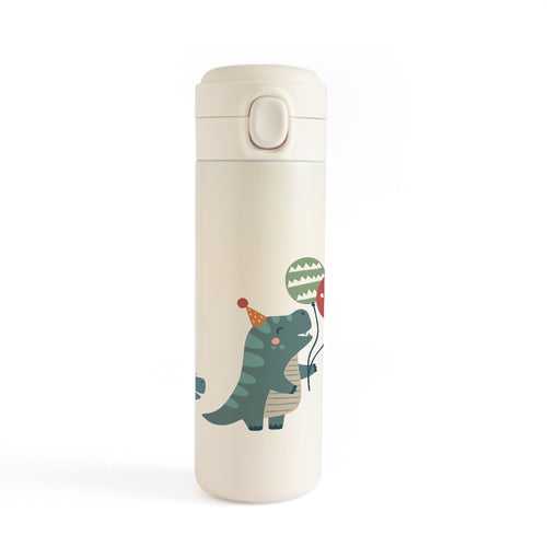 Insulated Water Bottle For Kids - Dino Party
