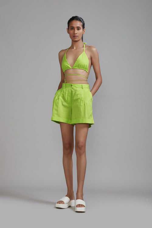 Neon Green Overlap Bralette