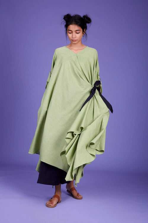 Tara Aakaar Dress SS Green