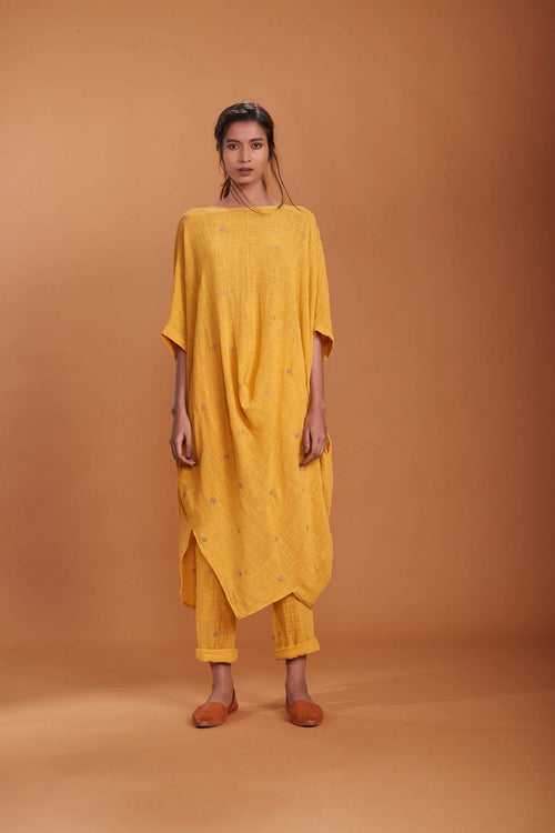 MATI COWL TUNIC SET YELLOW