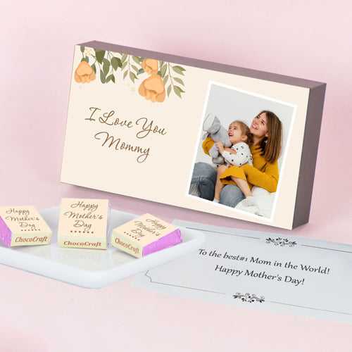 Floral Theme Personalised Mother's Day Gift (with Wrapped Chocolates)