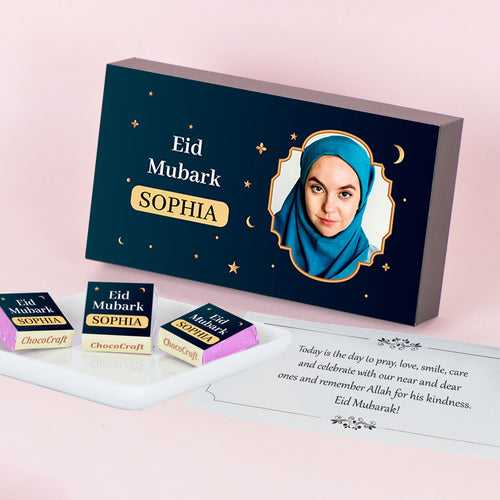 Personalised Chocolate Gift Box for Eid Celebration with Wrapped Chocolates