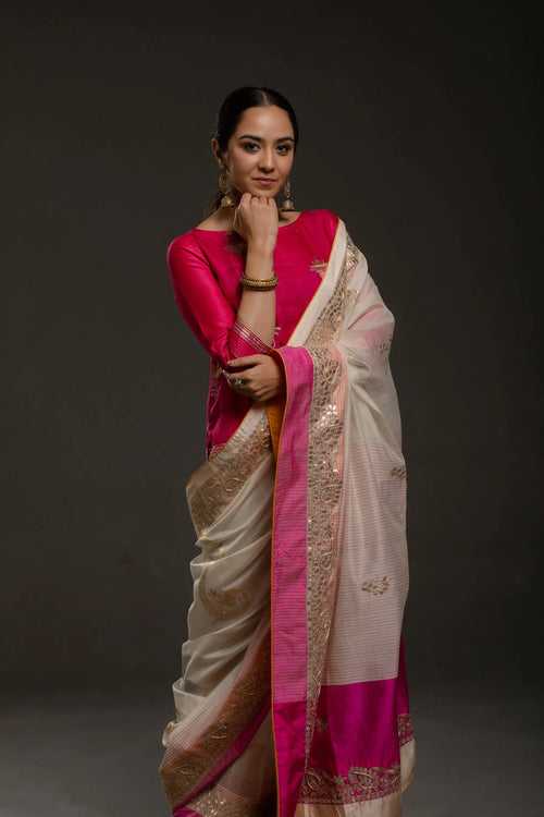 Gota patti Chanderi Formal Saree