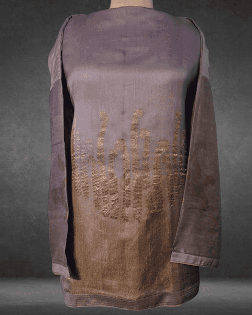 Semistitched Chanderi Zari Woven Short Tunic
