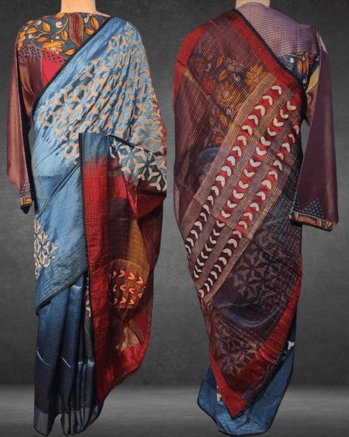 Formal Silk Katab Applique Saree(VKSR05MAY10)