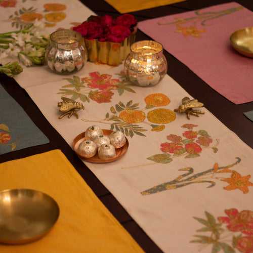 GULDASTA APPLIQUE´ EMBROIDERED TABLE RUNNER