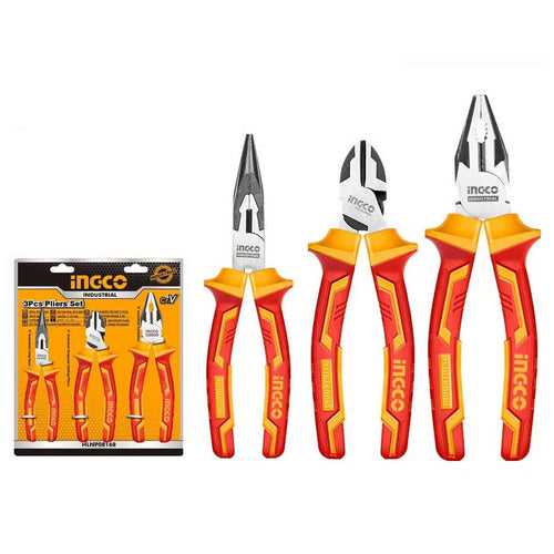 Ingco Insulated Pliers Set Of 3 Pcs HIKPS28318