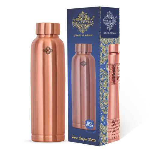 Indian Art Villa Pure Copper Leak Proof Docter Choice, Ergonomic Design Bottle, 750 ML