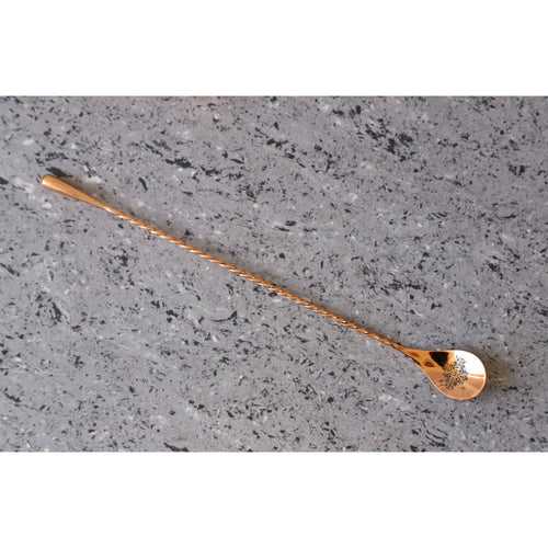 INDIAN ART VILLA Stainless Steel Copper Finish Bar Spoon, Length-11.2 Inches