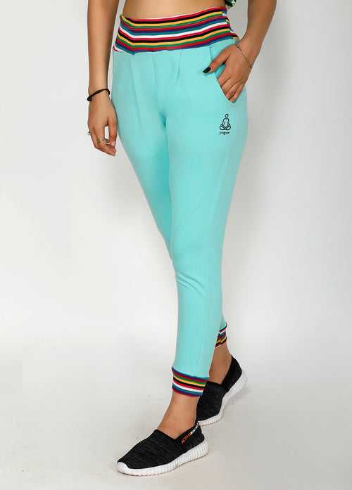 Sea green Tapered Fit Joggers