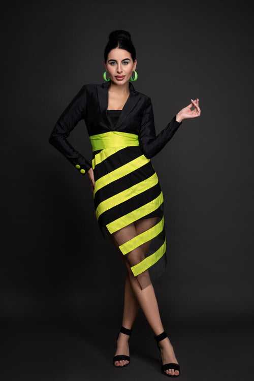 Neon Zebra Dress