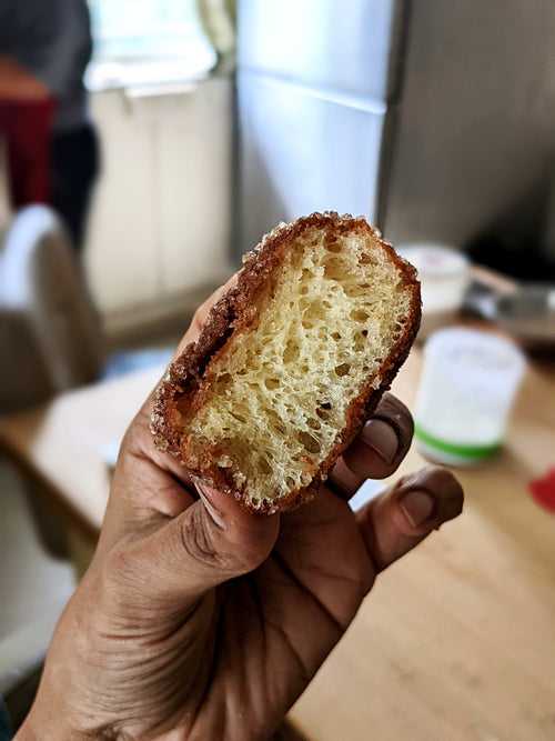 Cinnamon sugar dusted mini doughnuts