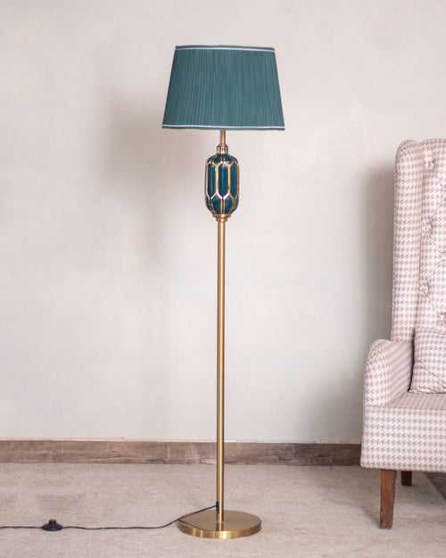 Asteria Ceramic Floor Lamp - Green