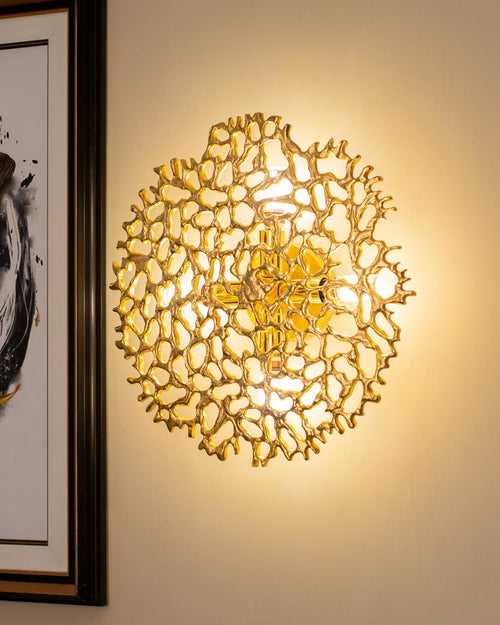 Golden Flower Wall Light