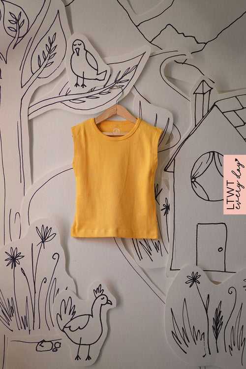 Everyday kids unisex sleeveless tee in yellow