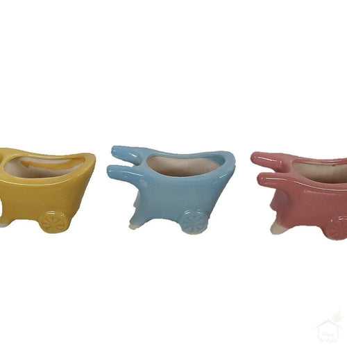 5.25" Cart Ceramic Pot