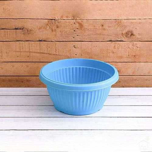 12" Blue Bello Bowl Plastic Pot