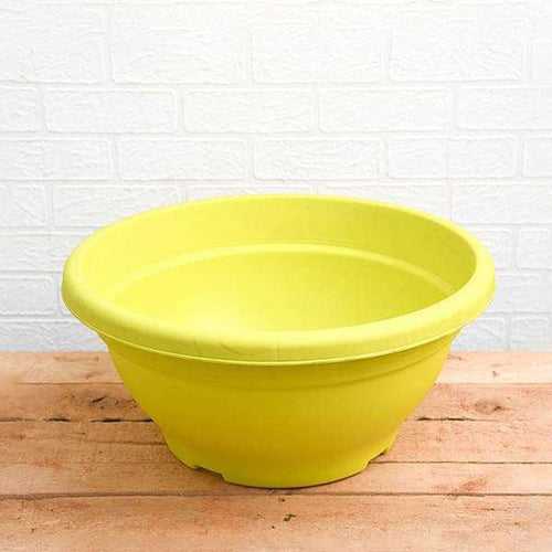 17.7" Lime Bowl Round Plastic Pot