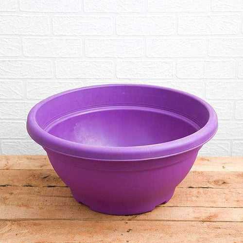 17.7" Purple Bowl Round Plastic Pot