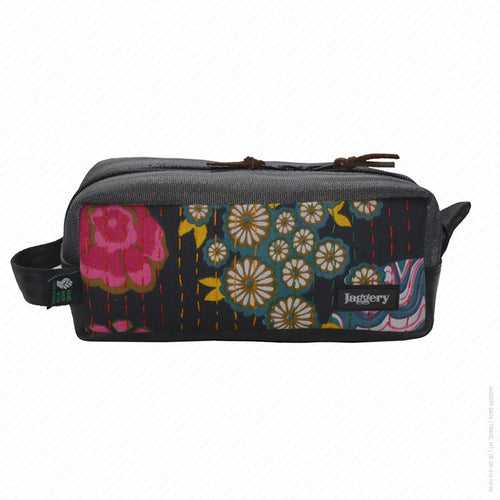 Travel Kit in Kantha Embroidery & Seat Belt