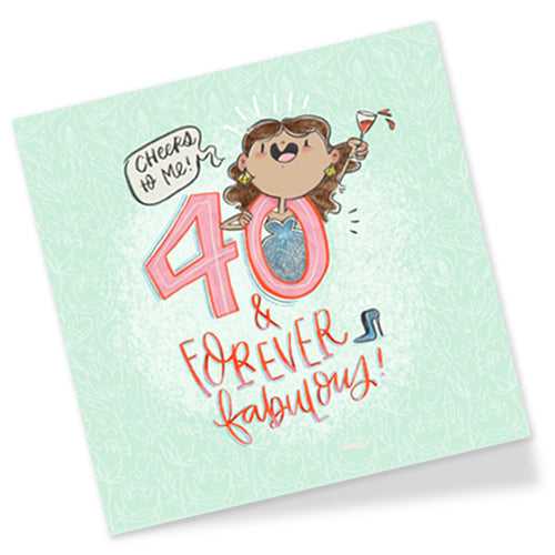 Fabulous Forty Premium Greeting Card