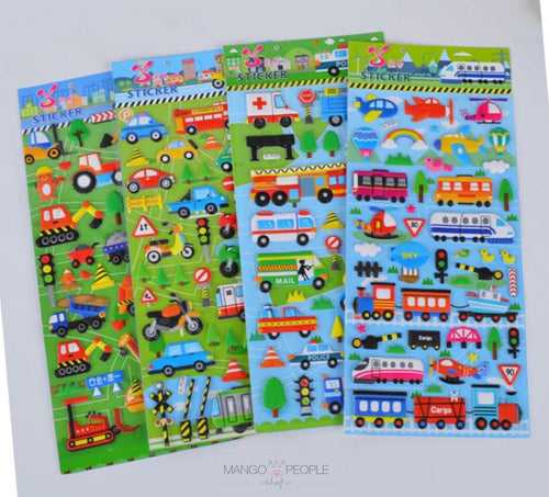3D Puffy Cartoon Stickers For Kids