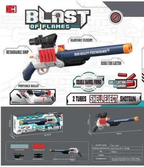 The Double Barrel Firing Blast Flames Gun Toy For Kids