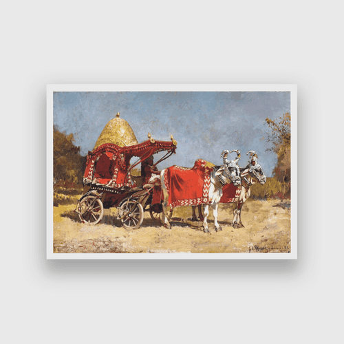 Edwin Lord Weeks Native Gharry Bullock Cart Painting