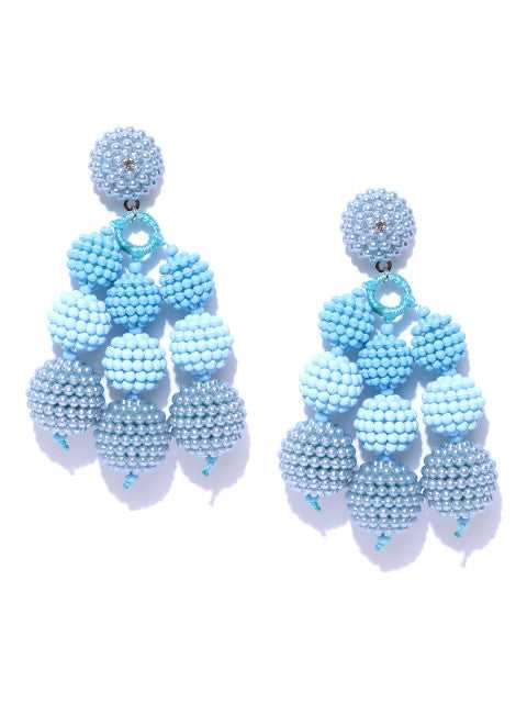 Blue Pom Pom Laura Drops