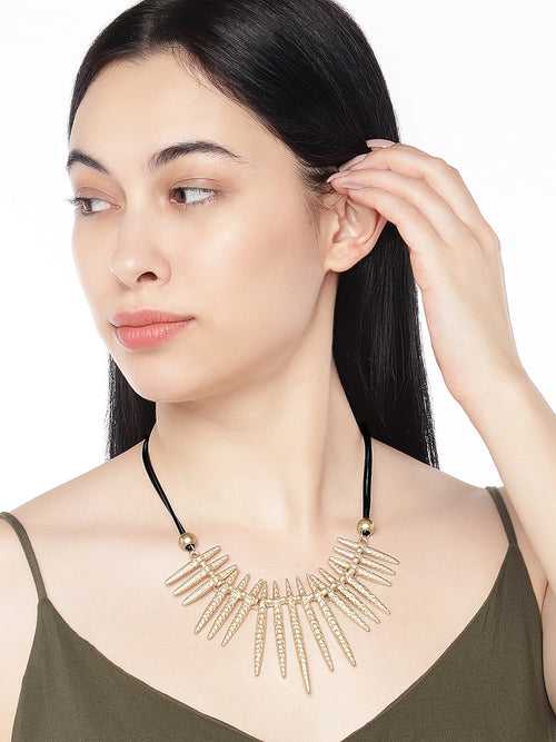 Tribal Gold Matte Necklace