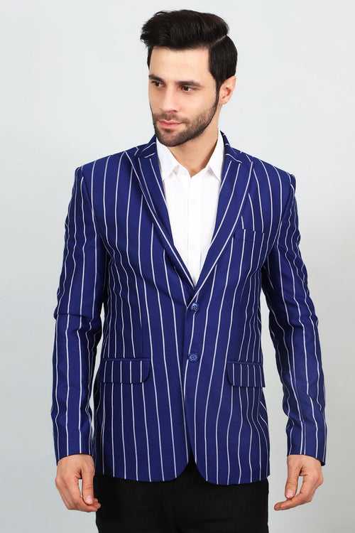 Polyester Cotton Blue Blazer