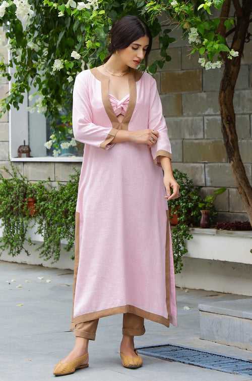 Resort Pink Kurta-Pant Set