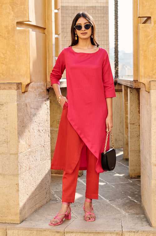 Nuri Color Block Kurta