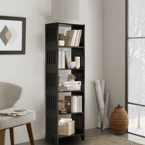 Brado Sheesham Wood Bookshelf in Mahogany Finish
