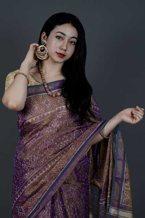 Cotton Tissue Patola Saree