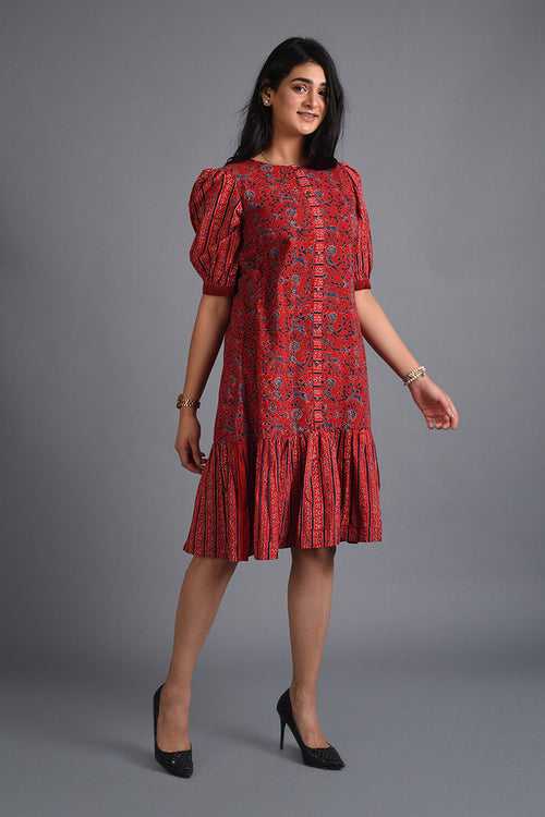 Frills Handloom Dress