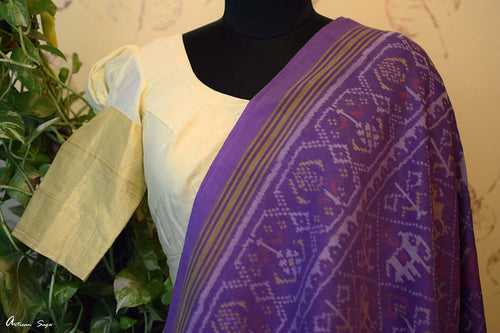OLD WORLD CHARM : A COTTON BENGALI BLOUSE WITH PUFF SLEEVES