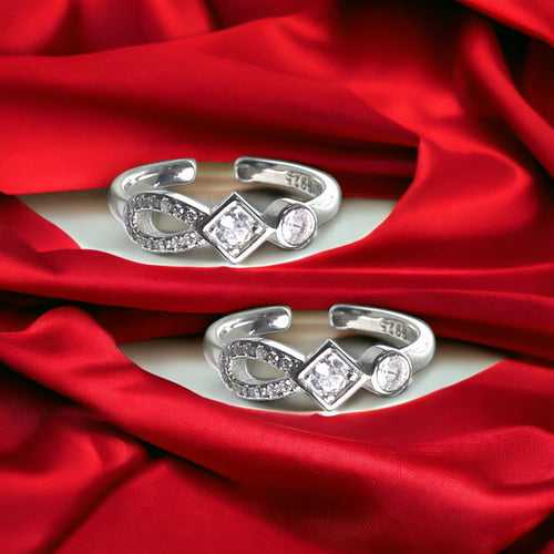 Taraash 925 Sterling Silver CZ  Toe Ring For Women