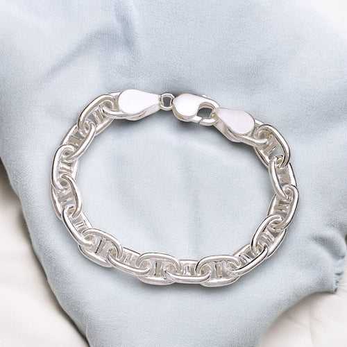 Taraash 925 Sterling Silver Anchor Chain Bracelet for Men