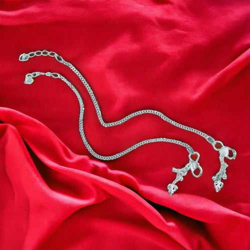 Taraash 925 Sterling Silver Chain Payal For Kids