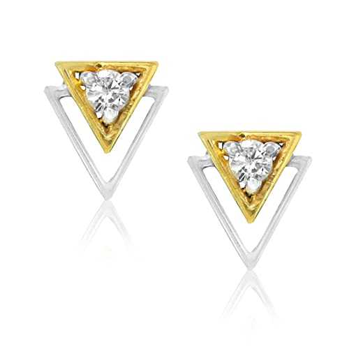 Taraash 925 Sterling Silver Trinagle Earrings | Stud | Studs For Women