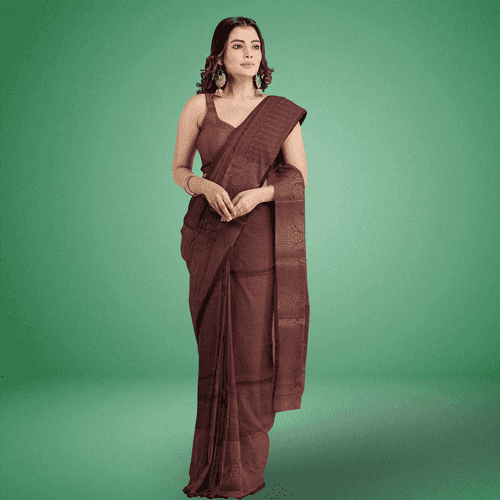 Cocoa Elegance Tissue saree - MFC020