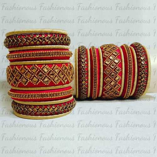 Bridal Bliss Silk Thread Bangles - STB011