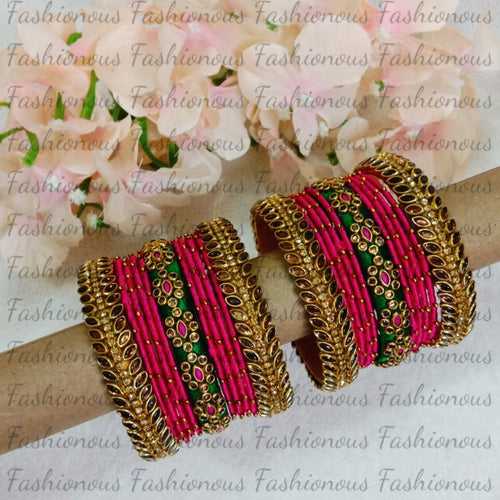 Classic Charisma Silk Thread Bangles - STB029